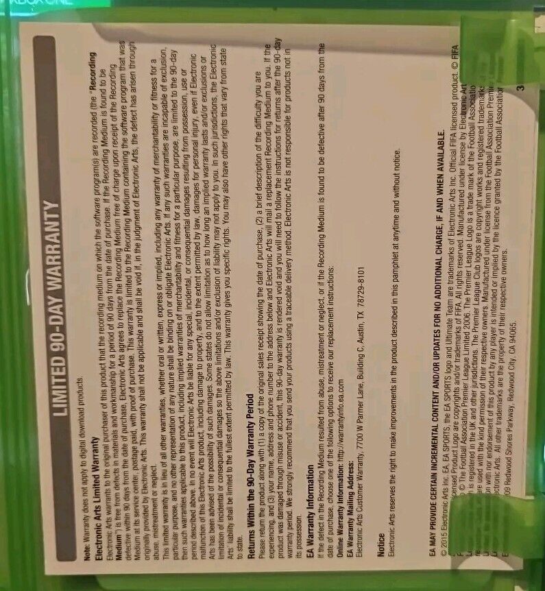 FIFA 16 (Microsoft Xbox One, 2015) Mint Disc Fully Functional