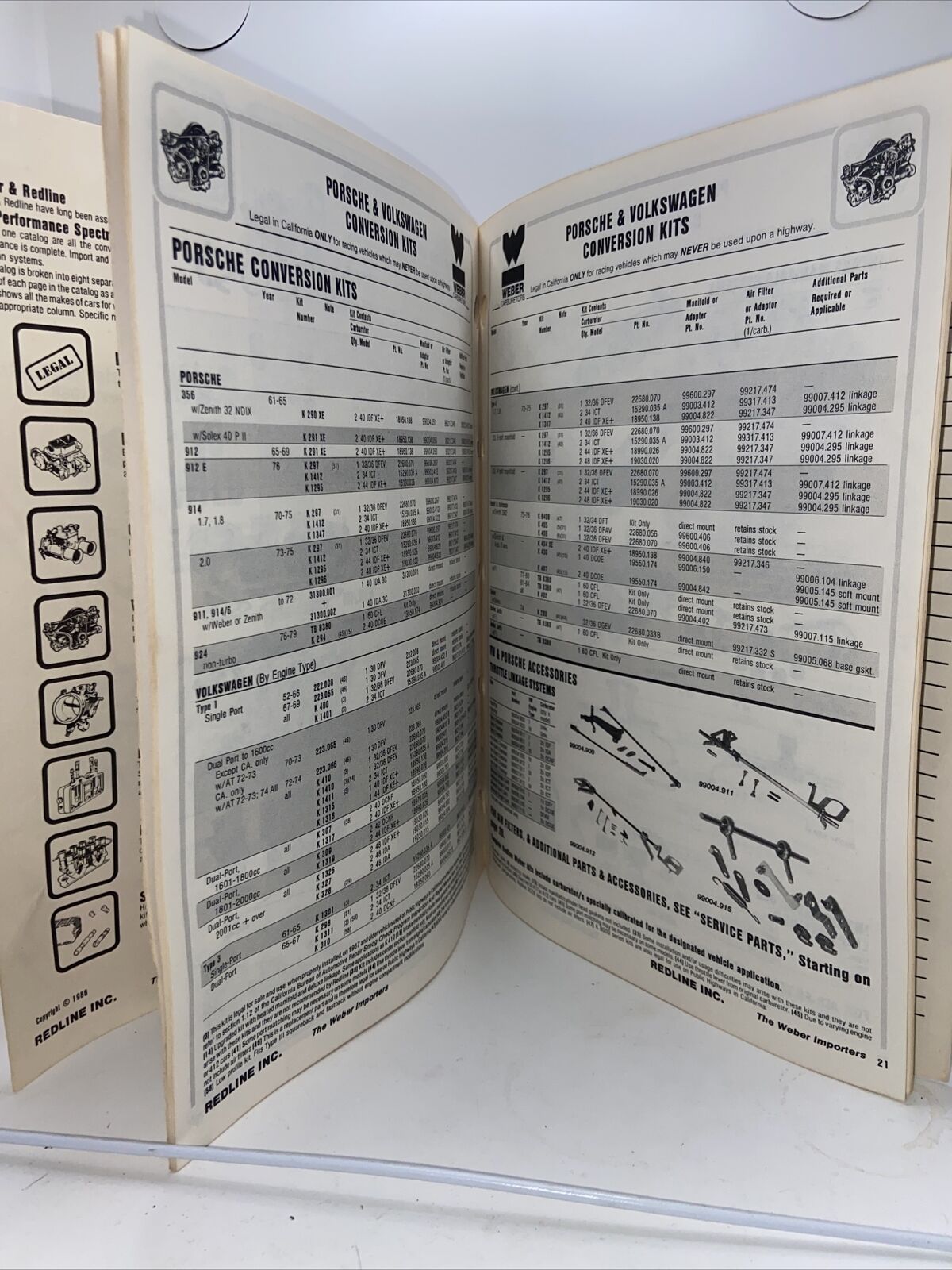 Weber 1986 Fuel System Components for Import And Domestic Vehicles Master List