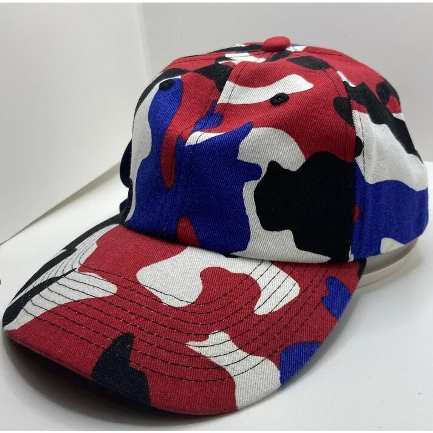 Baseball Cap - Adjustable - Red/White/Blue/Black - Brand New