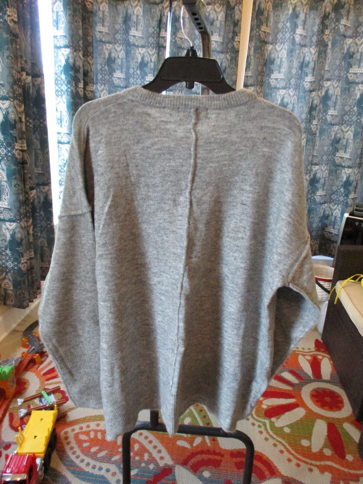 Zenana Heather Gray Oversized Sweater Small