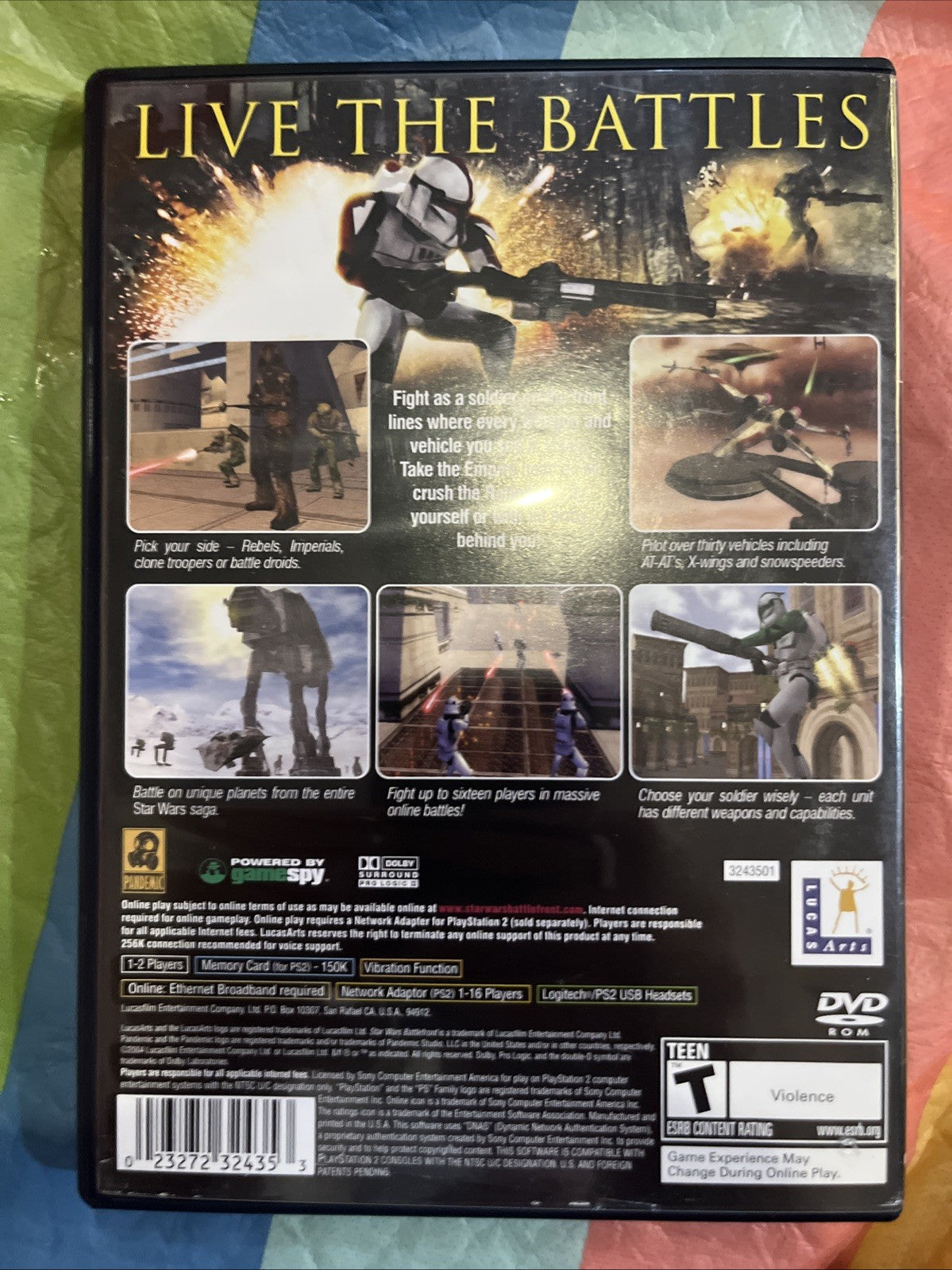 Star Wars: Battlefront (PS2)  CIB. Manual + Reg. Original Case