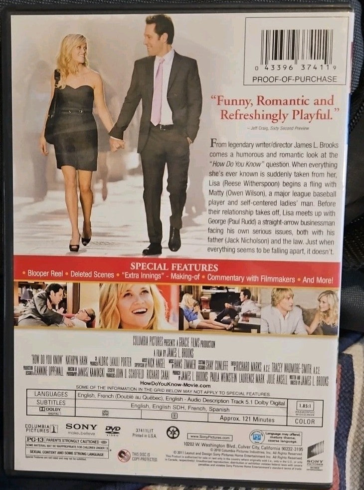 How Do You Know (DVD, 2010) New Sealed