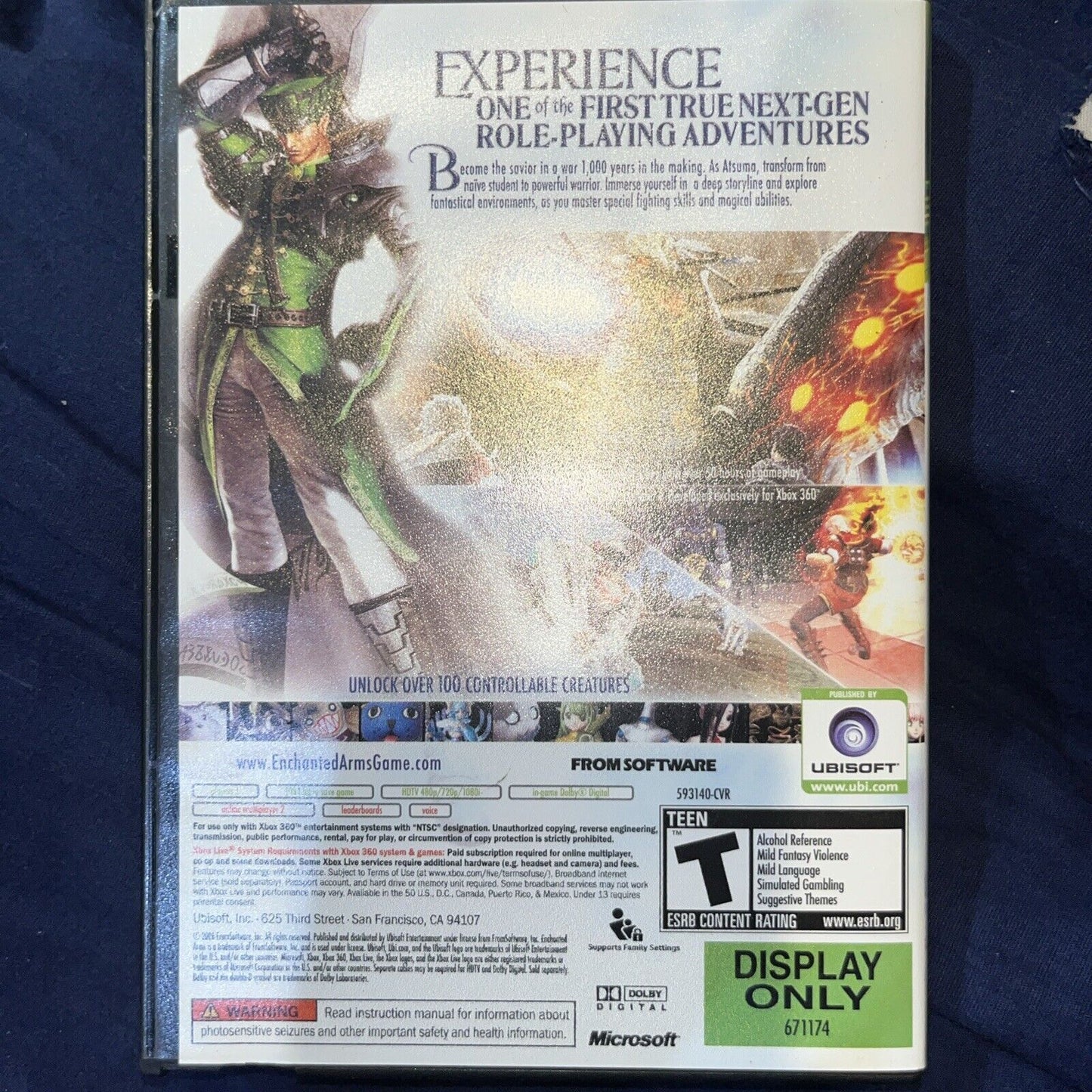 Enchanted Arms (Microsoft Xbox 360, 2006) No Manual