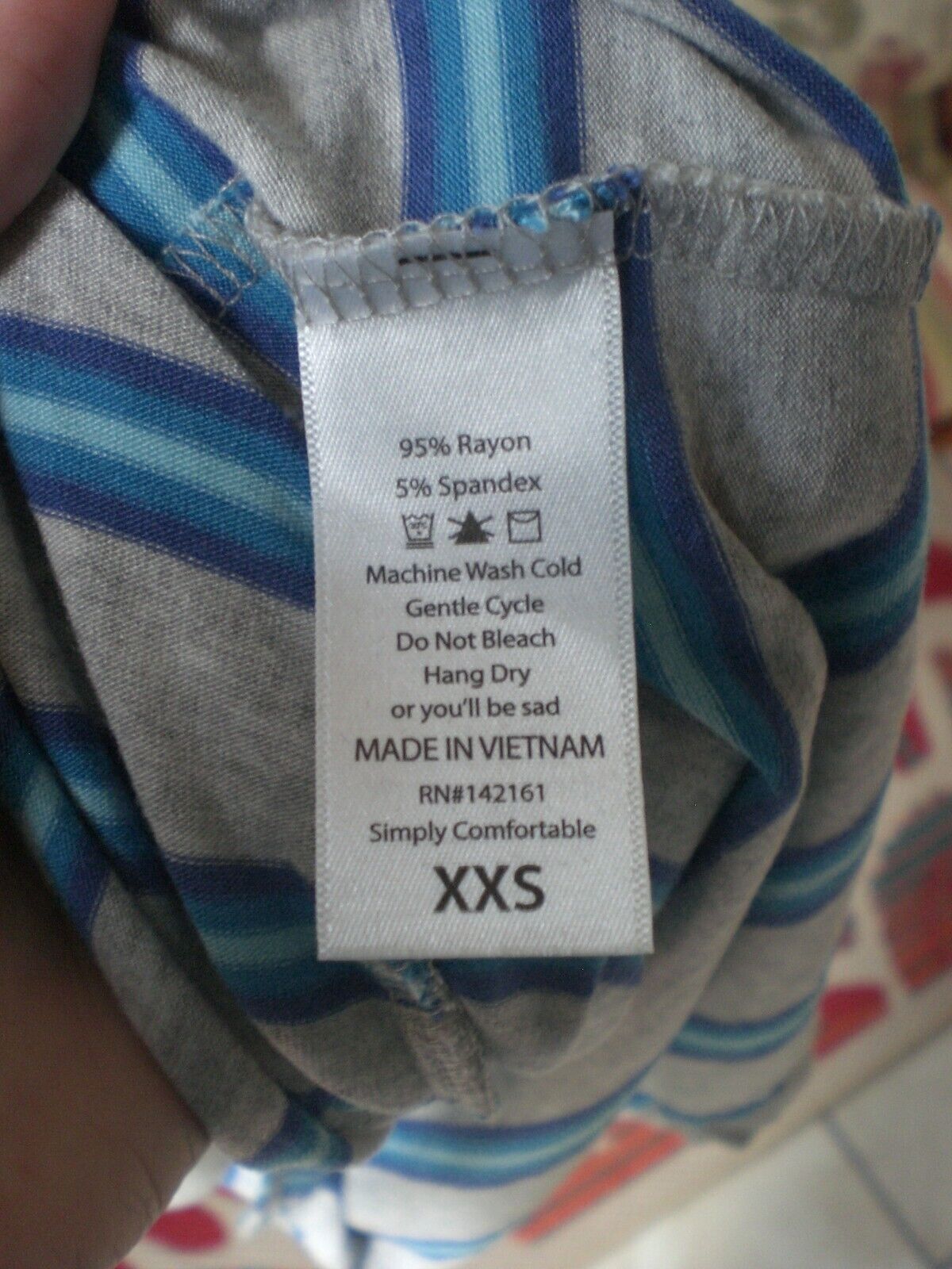 Lularoe XXS Irma Shirt Top Blouse Tunic Gray and Blue