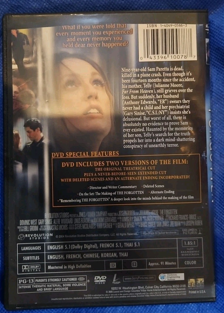 The Forgotten (DVD, 2005) Tested. Slim Case. Cropped Artwork
