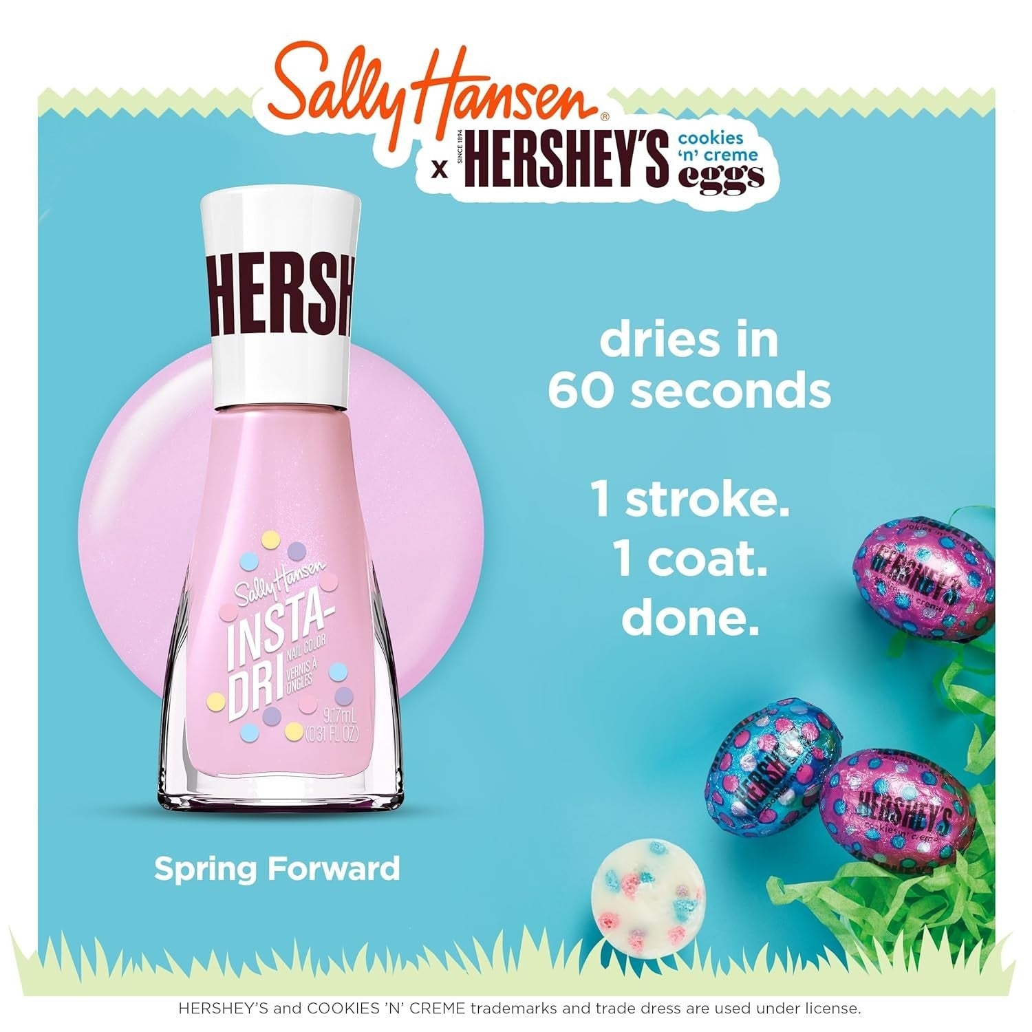 Hershey's Cookie 'n' Cream Eggs - 782 - Sally Henson Insta-Dri Nail Polish .31oz