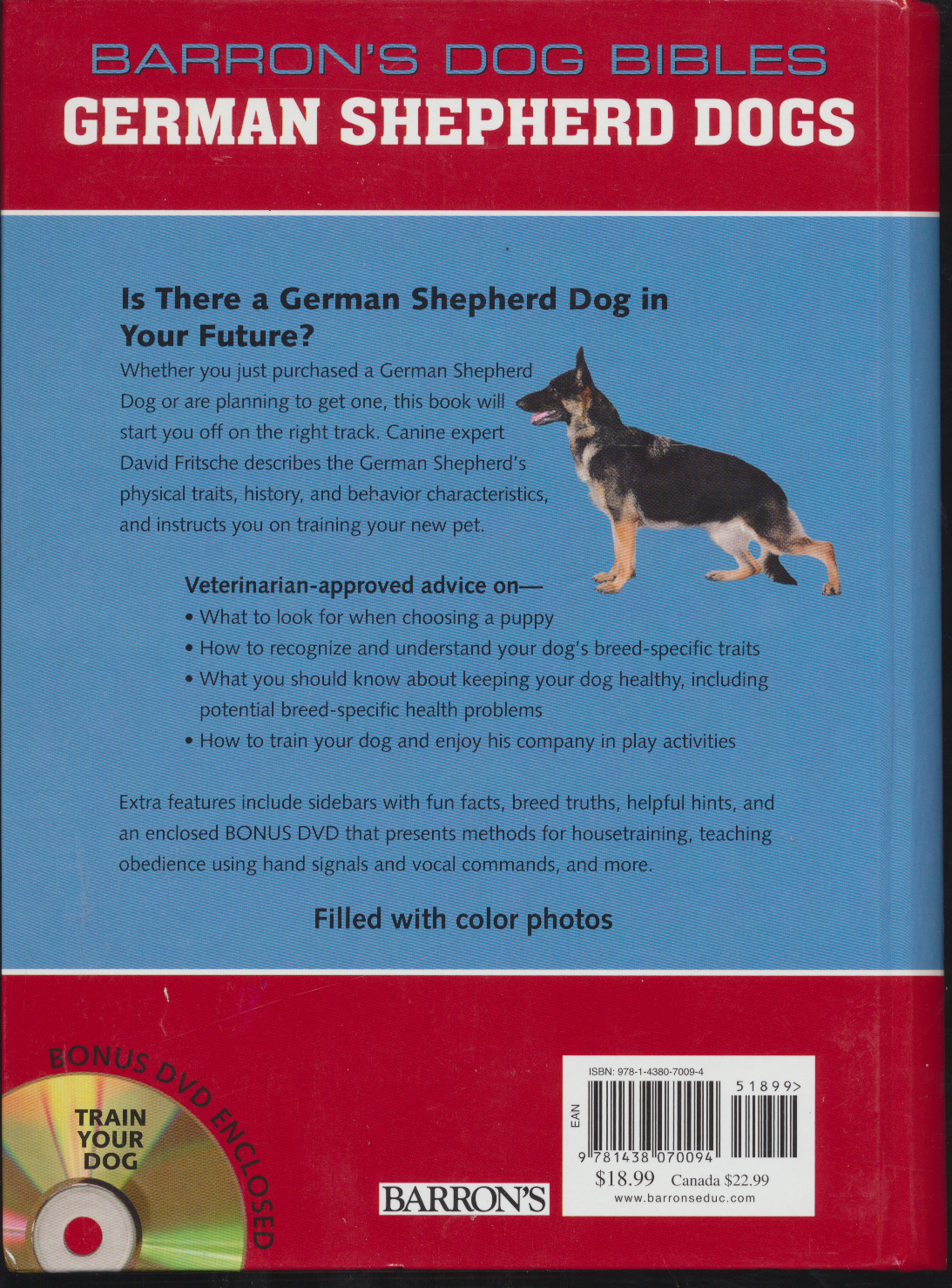 B. E. S. Dog Bibles Ser.: German Shepherd Dogs by David Fritsche (2011, Spiral)