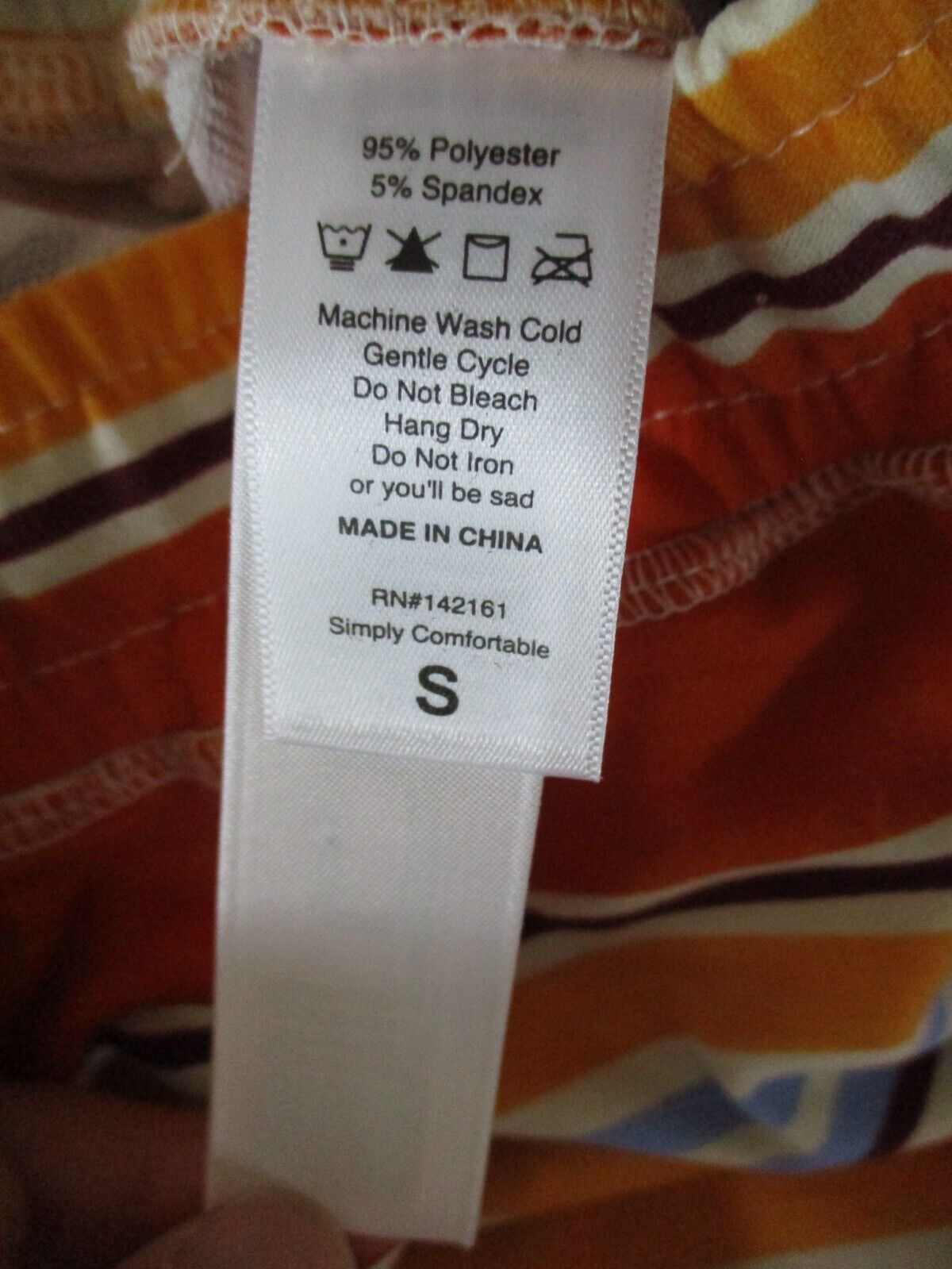 LuLaRoe NWOT Jax Small Oranges Blues White and Maroon Stipes Joggers Sweatpants