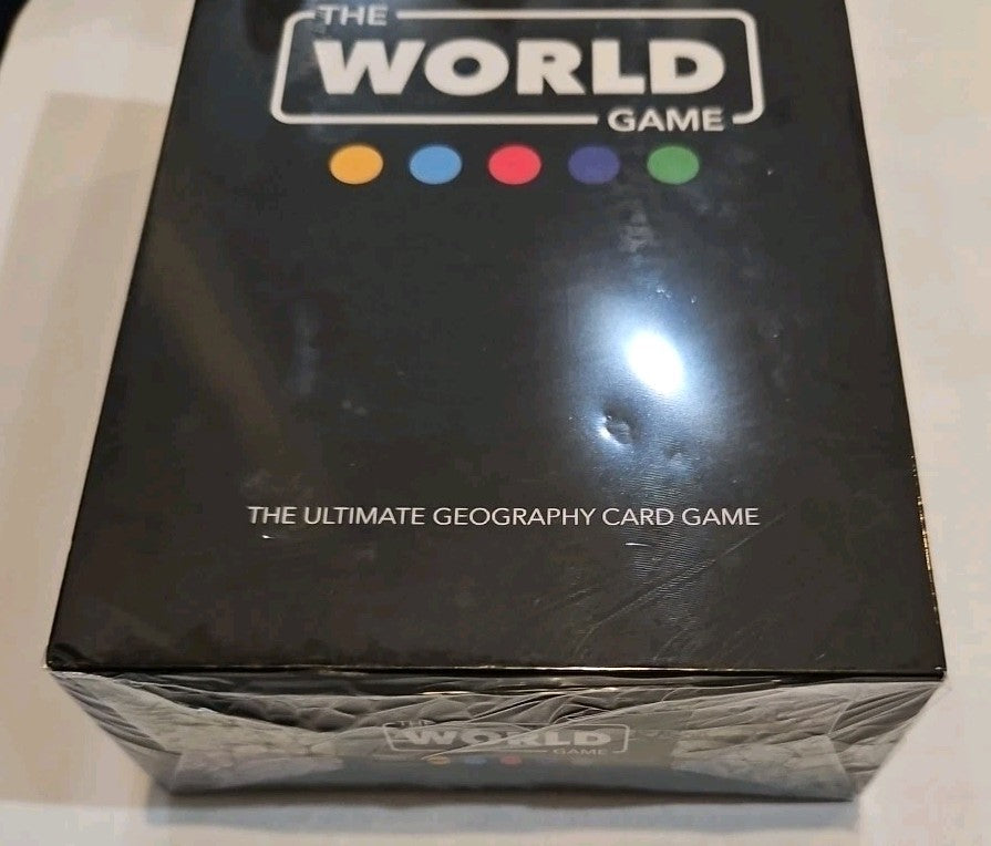 THE WORLD GAME The Ultimate Geography Card Game BRAND NEW SEALED Fun Family Kids