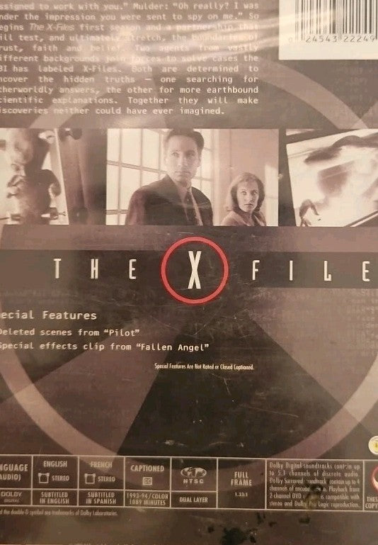 The X-Files: Season 1 (DVD, 1993) Missing Disc 2.  Disc 1,3,4,5,6 Only