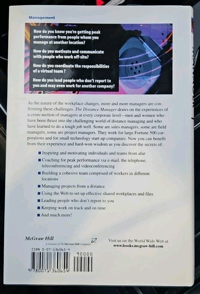 Distance Manager: a Hands on Guide to Managing off-Site Employees and Virtual...