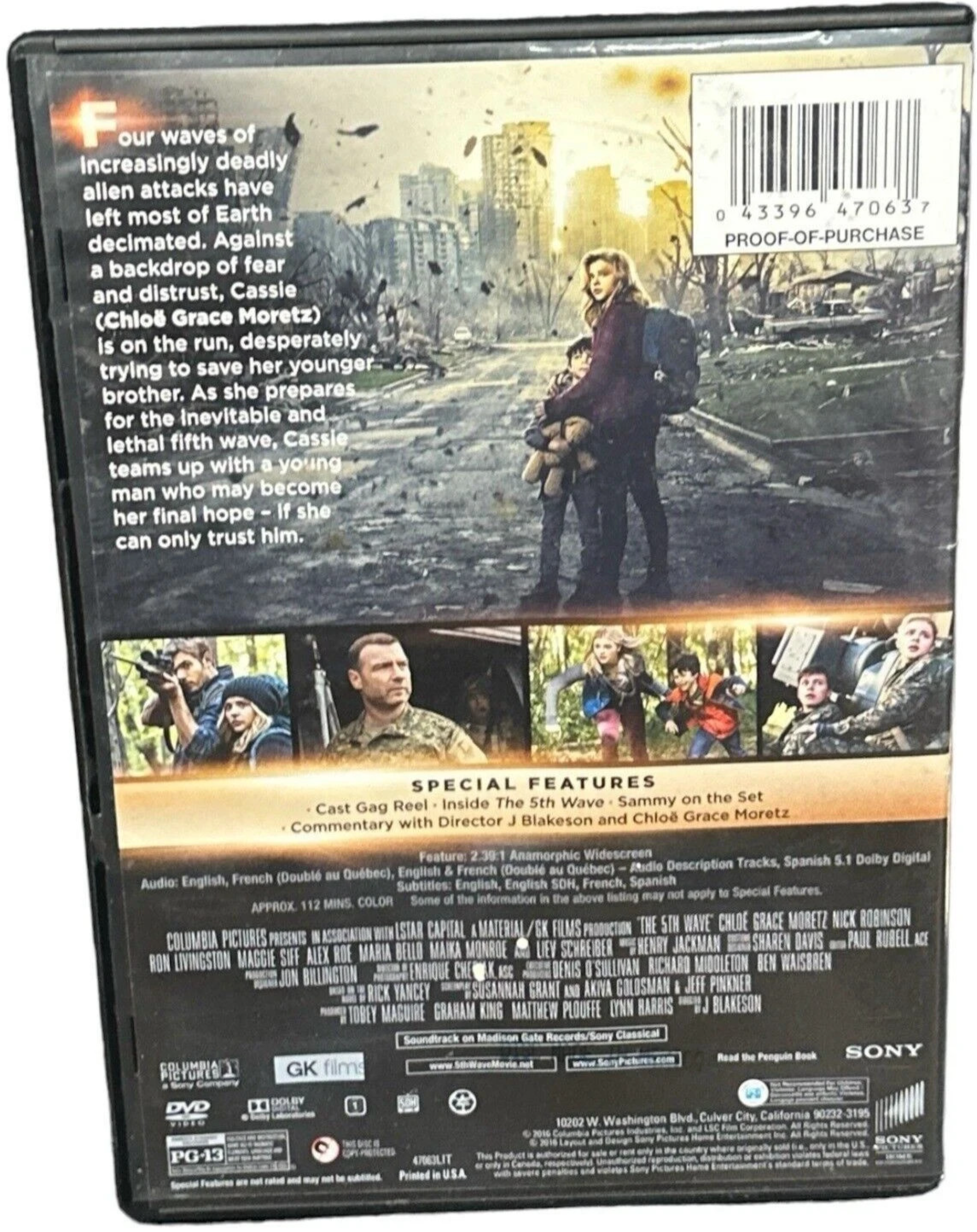 The 5th Wave (DVD, 2016) tested. new case