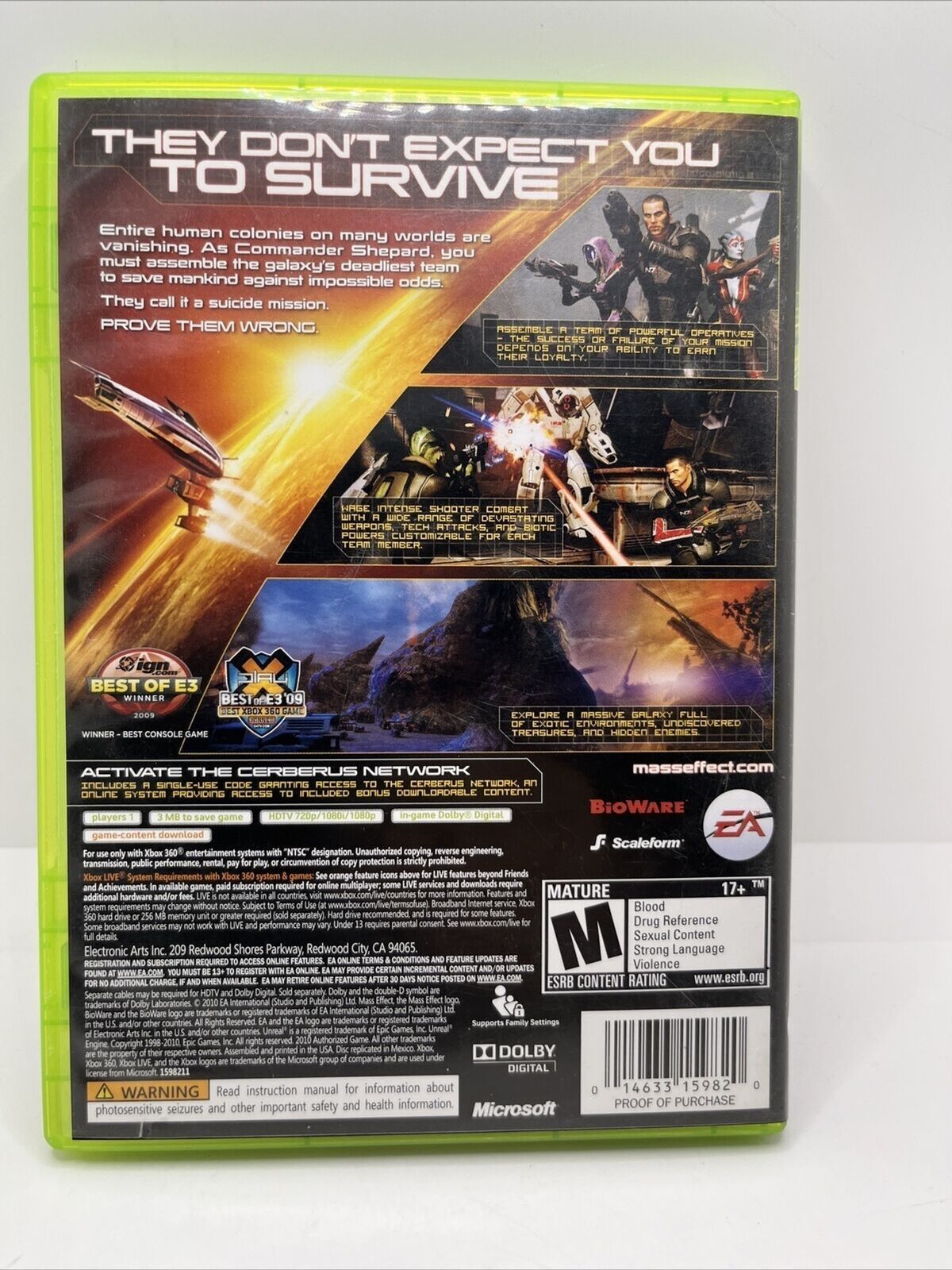 Mass Effect 2 (Microsoft Xbox 360, 2010)