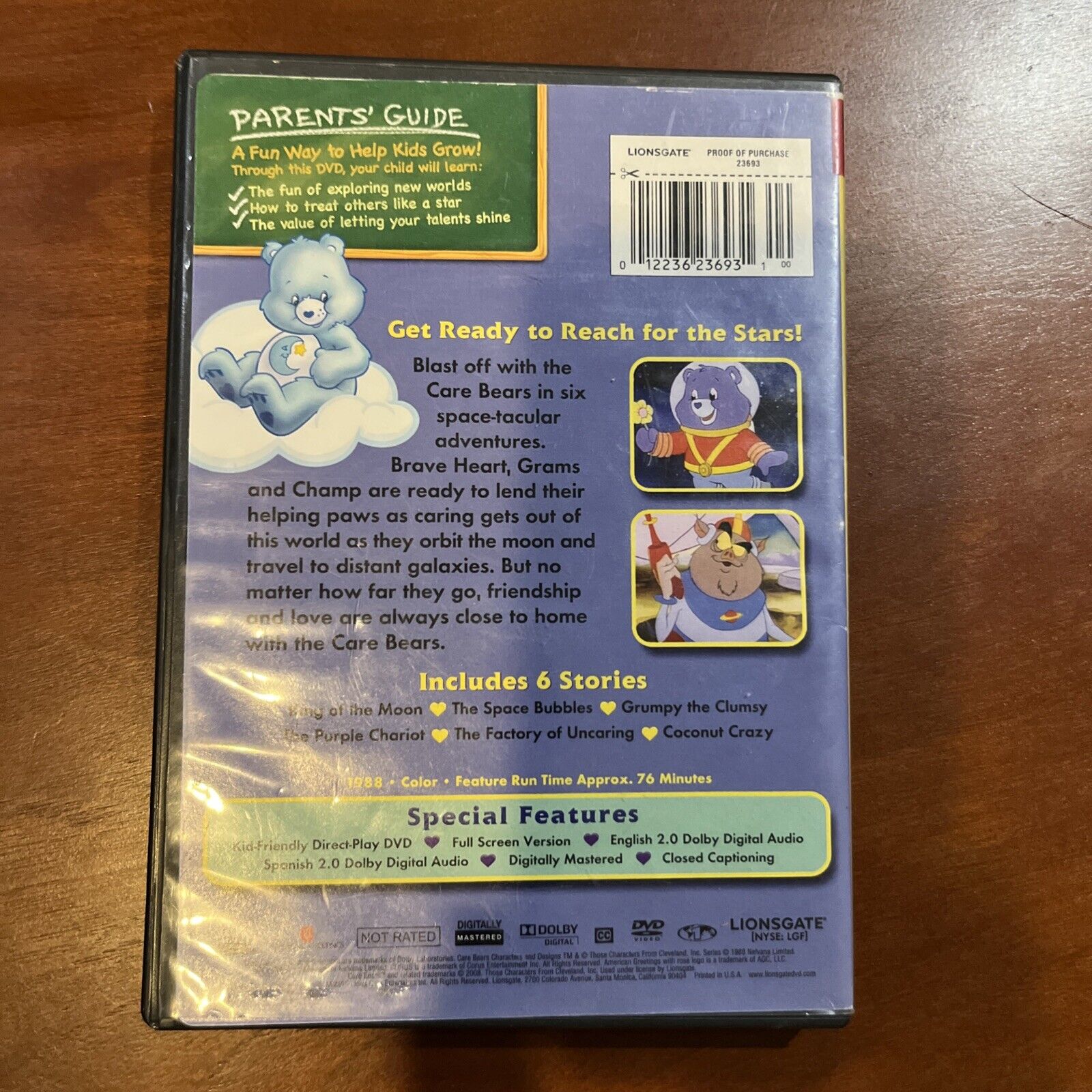 Care Bears - King of the Moon (DVD, 2008) Tested. New Case.