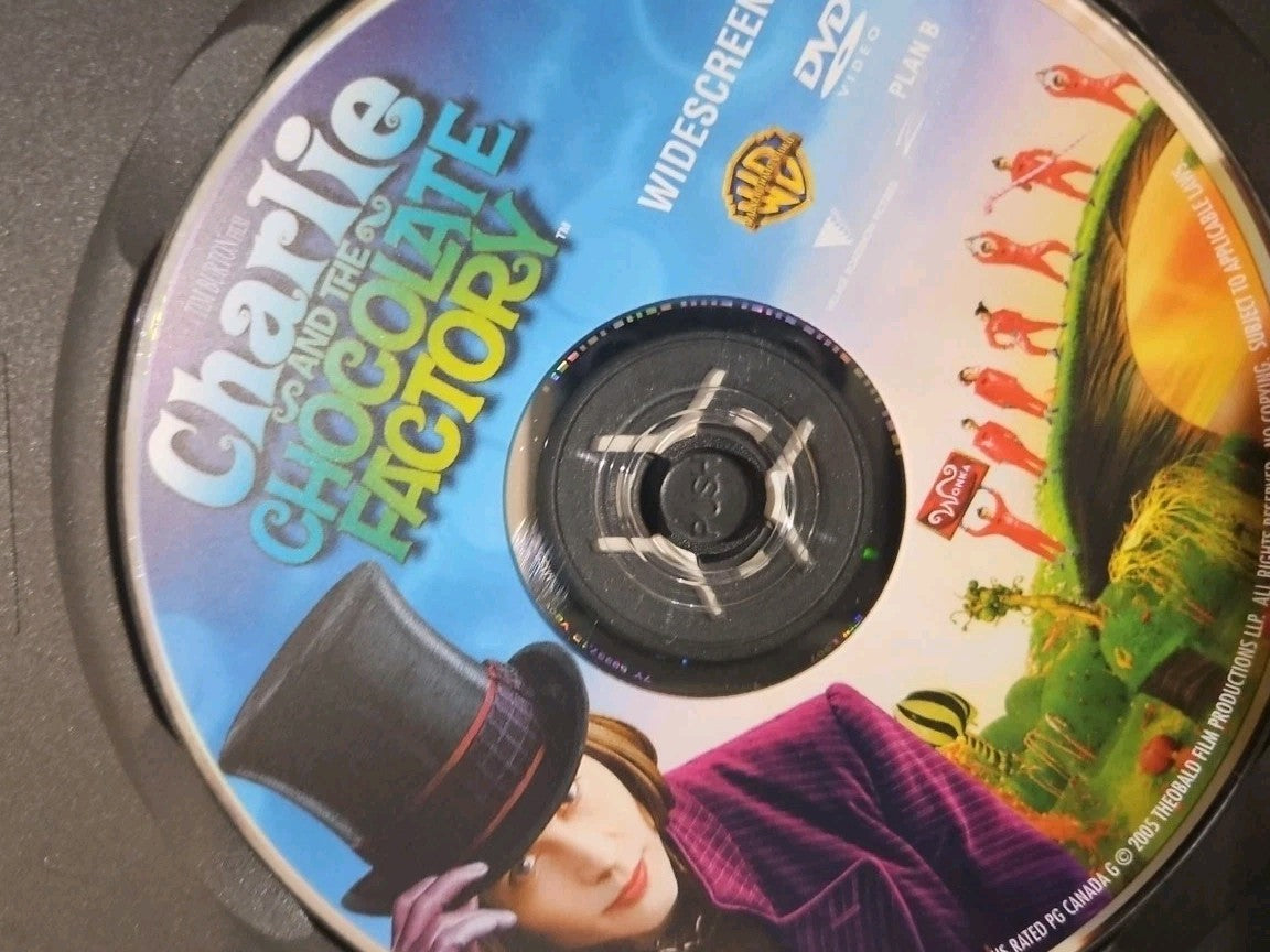Charlie and the Chocolate Factory (DVD, 2005) Tested slim case cropped artwork.