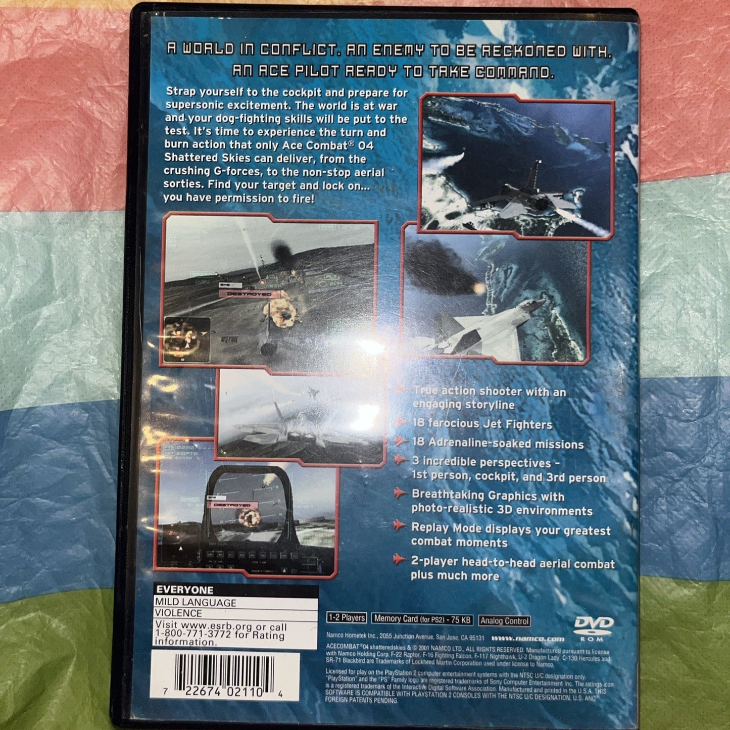 Ace Combat 04: Shattered Skies Greatest Hits (PS2) Tested. Manual. Original Case