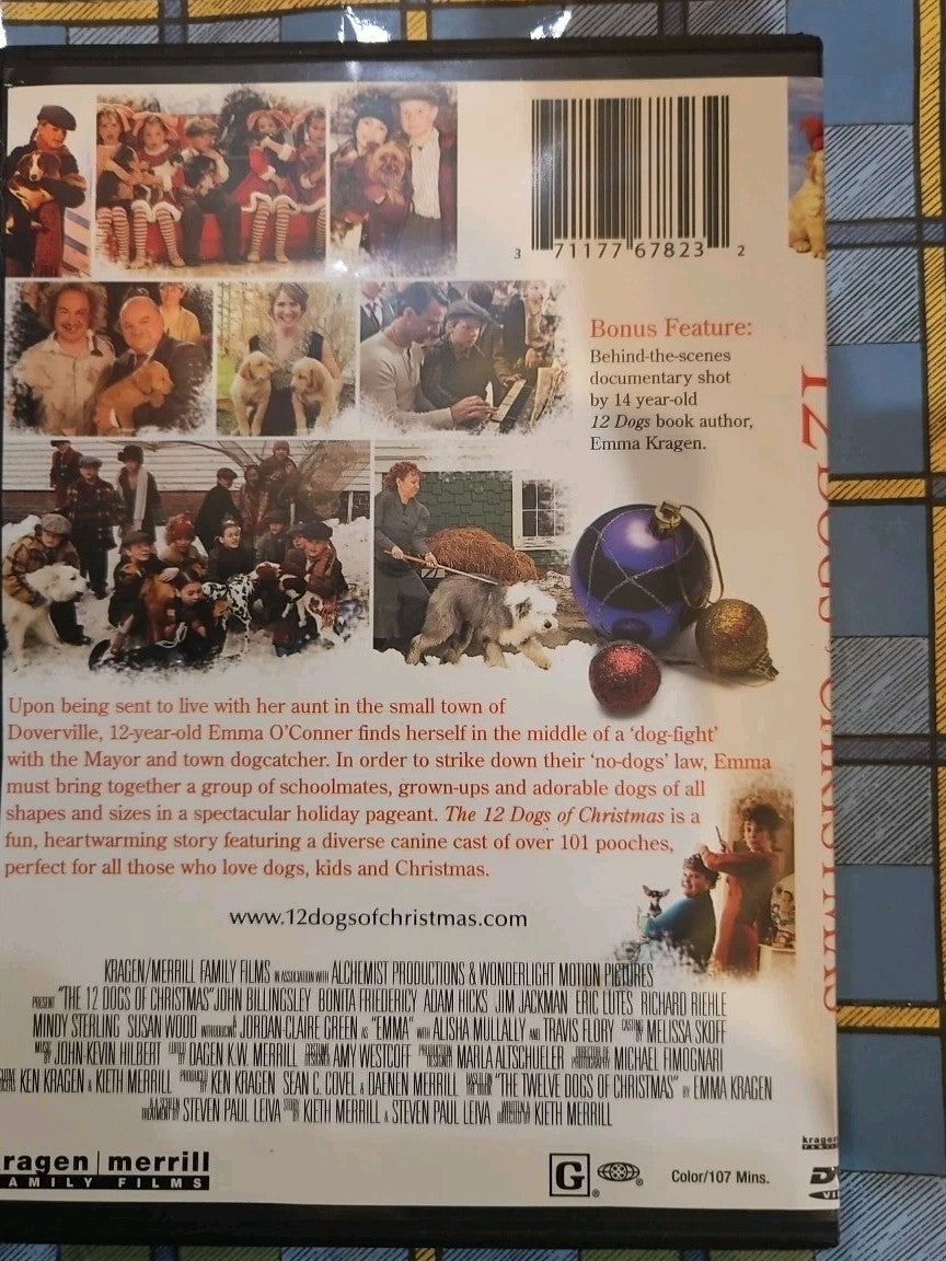 12 Dogs of Christmas (DVD, 2005) Tested slim case cropped artwork.