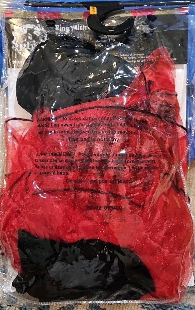 Spirit Ring Mistress Costume Includes Body Suit & Hat