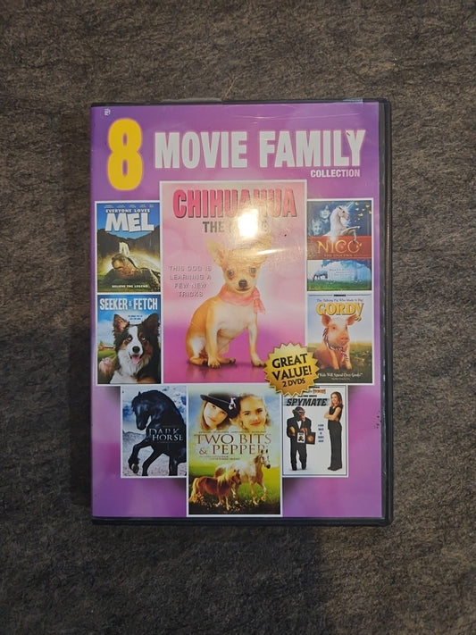 8-Movie Family Pack - DVD - CHIHUAHUA,Gordy,Dark Horse,Spymate,Nico the Unicorn+
