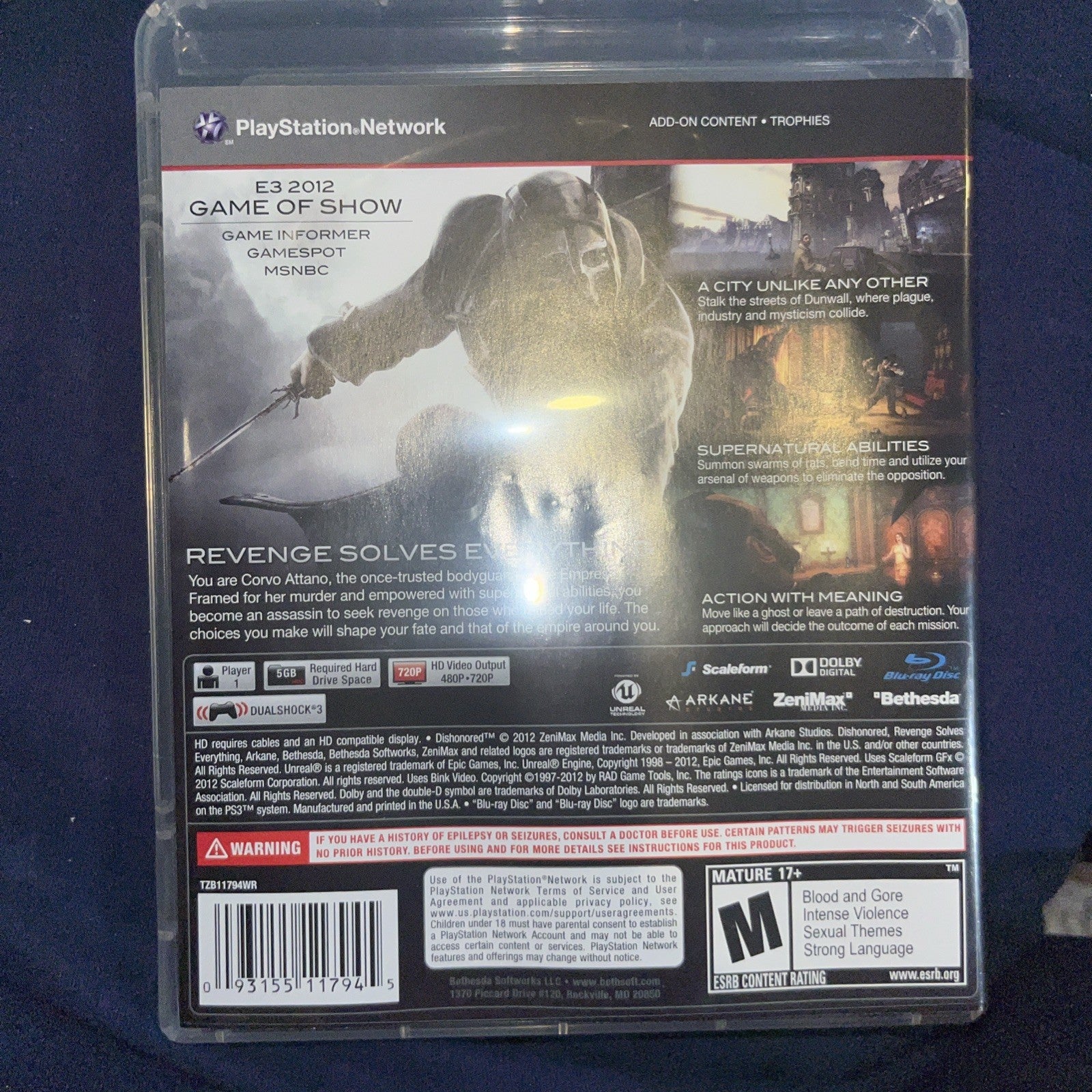 Dishonored (Sony PlayStation 3, 2012)