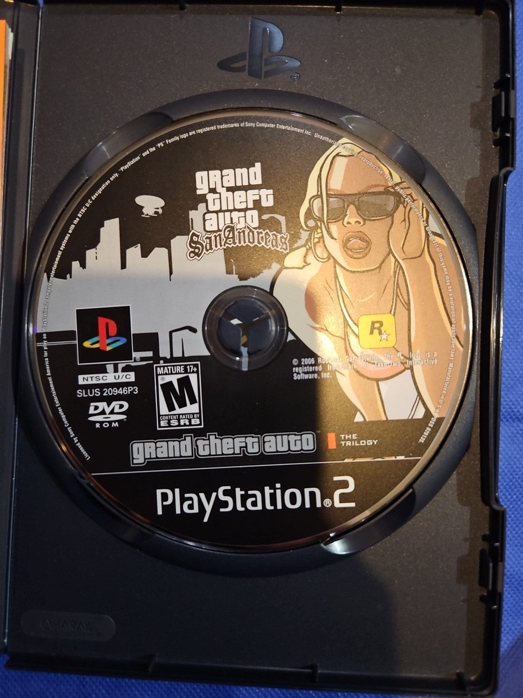 Grand Theft Auto: San Andreas (PS2) Mint. W/ Manual + Poster. Tested. New Case