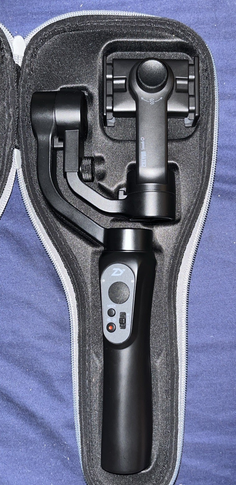 ZHIYUN Smooth-Q 3-Axis Handheld Smartphone Gimbal Stabilizer + Case. Tested