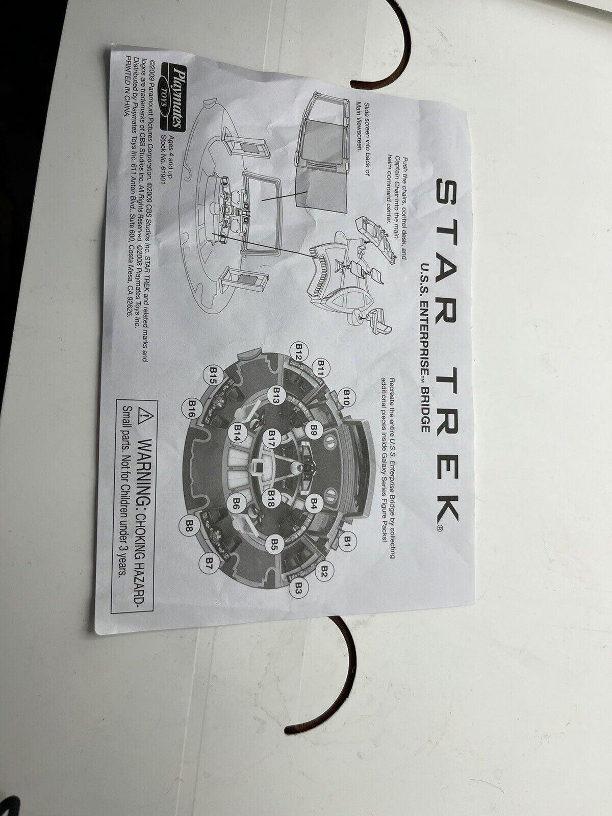 Star Trek USS Enterprise Bridge Playset with Captain Kirk & Old Spock Figure