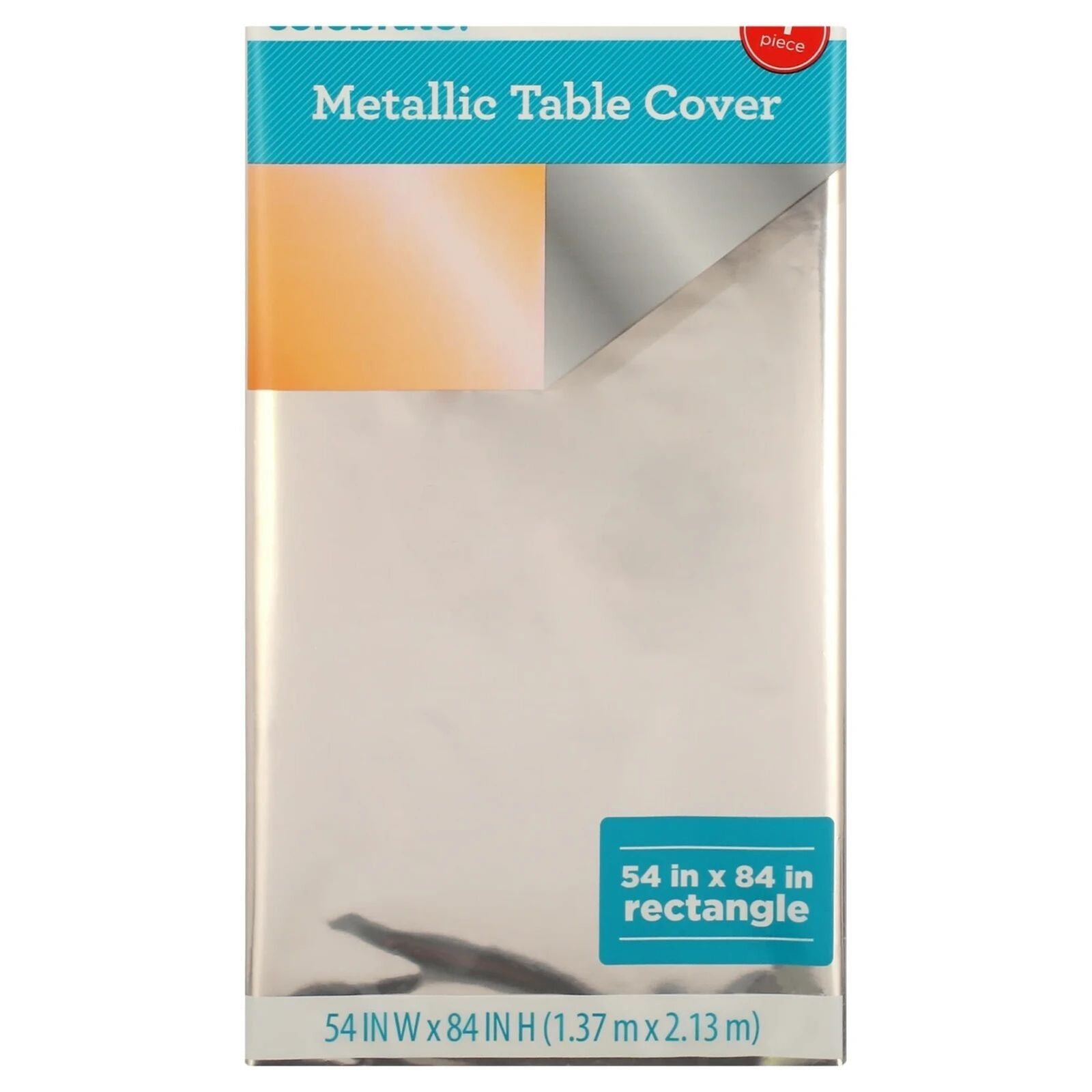 Way to Celebrate! Rose Gold Foil Party Tablecloth, 84in x 54in