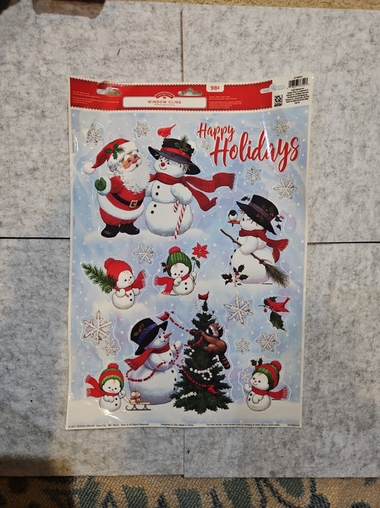 Vintage Christmas House 17 ct Glitter Clings Gingerbread