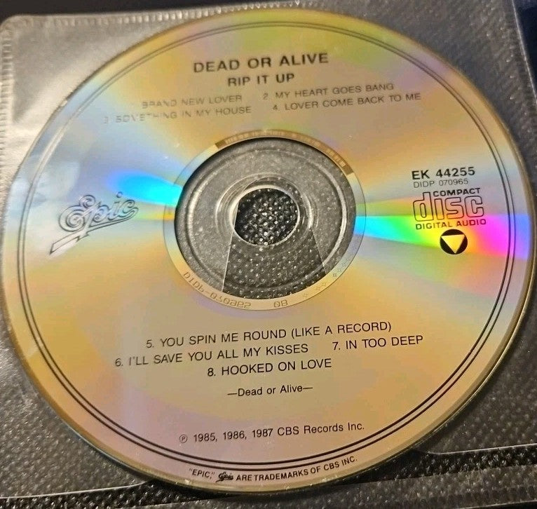 Rip It Up by Dead or Alive (CD, 1990) Tested. Disc Only