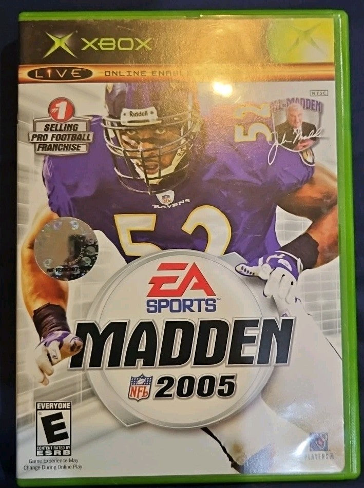 Madden NFL 2005 (Microsoft Xbox, 2004) Tested. No Scratches. New Case.