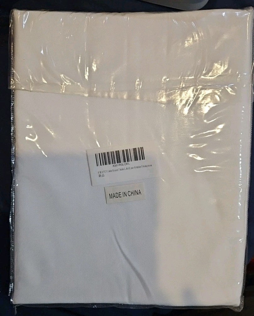 White Table cloth HIGHFLY 60” round, white NEW