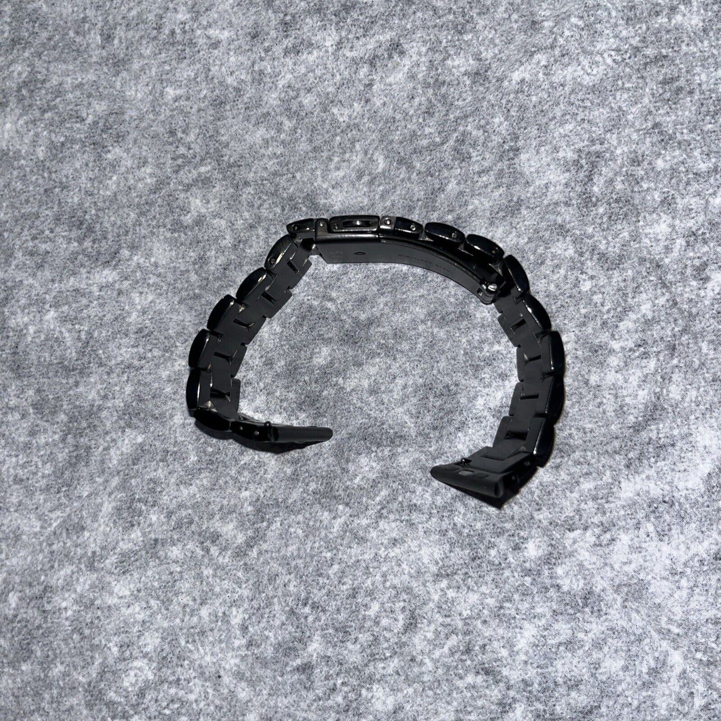 F.G. Black Apple Watch Band w/ Hinge Clasp. 38/40/41mm Series 4,5,6,7,8,9 & SE