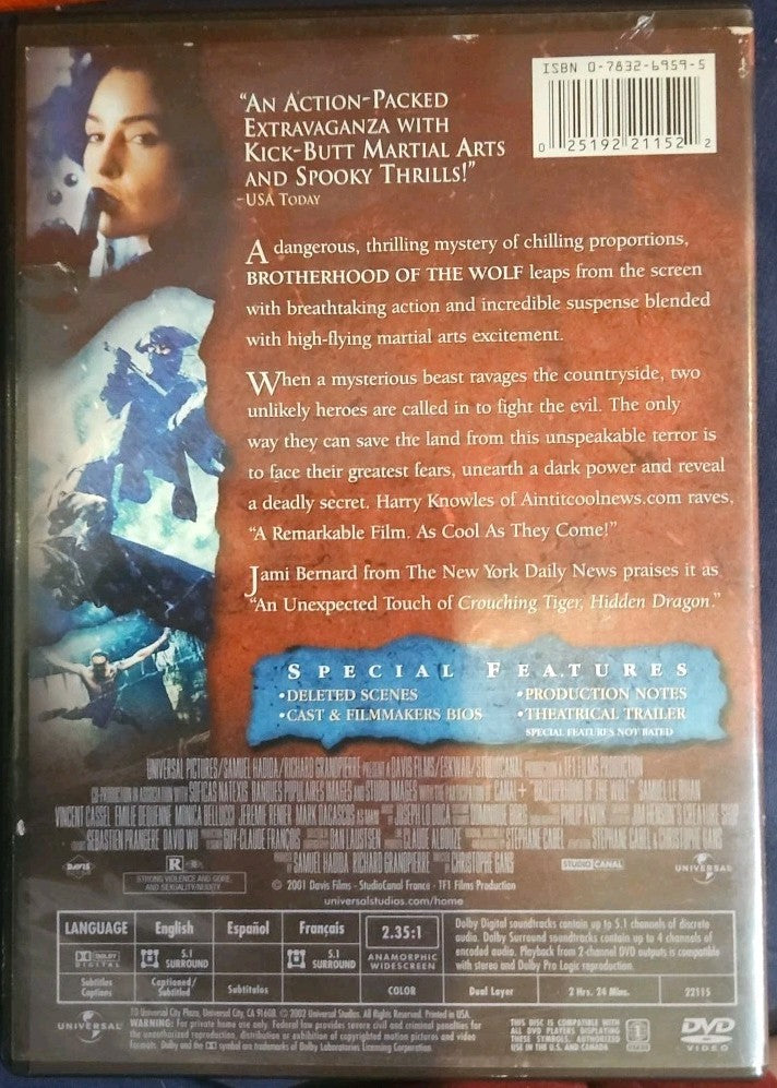 Brotherhood of the Wolf (DVD, 2001)