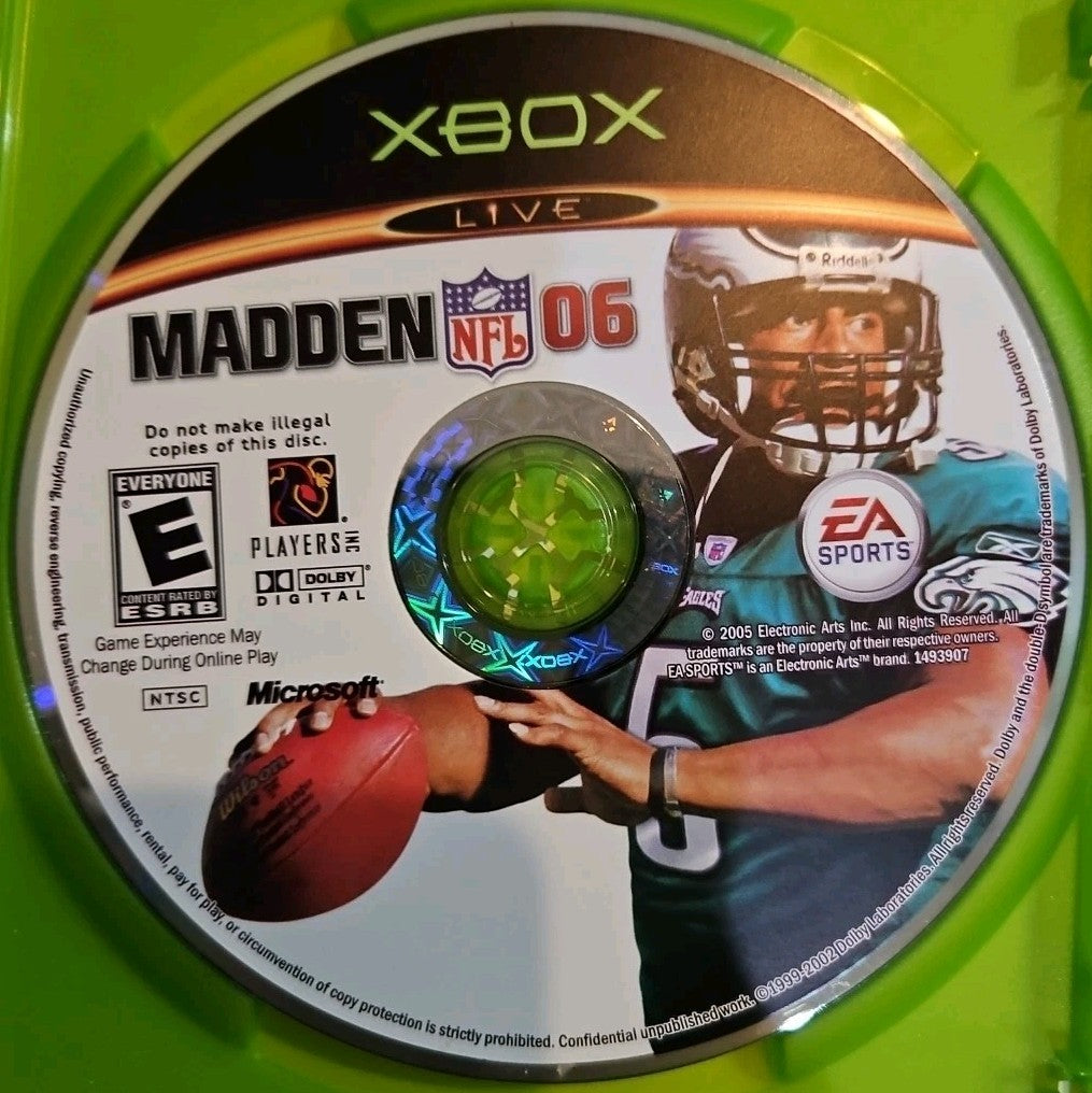 Madden NFL 06 (Microsoft Xbox, 2005) Tested. No Scratches. New Case.