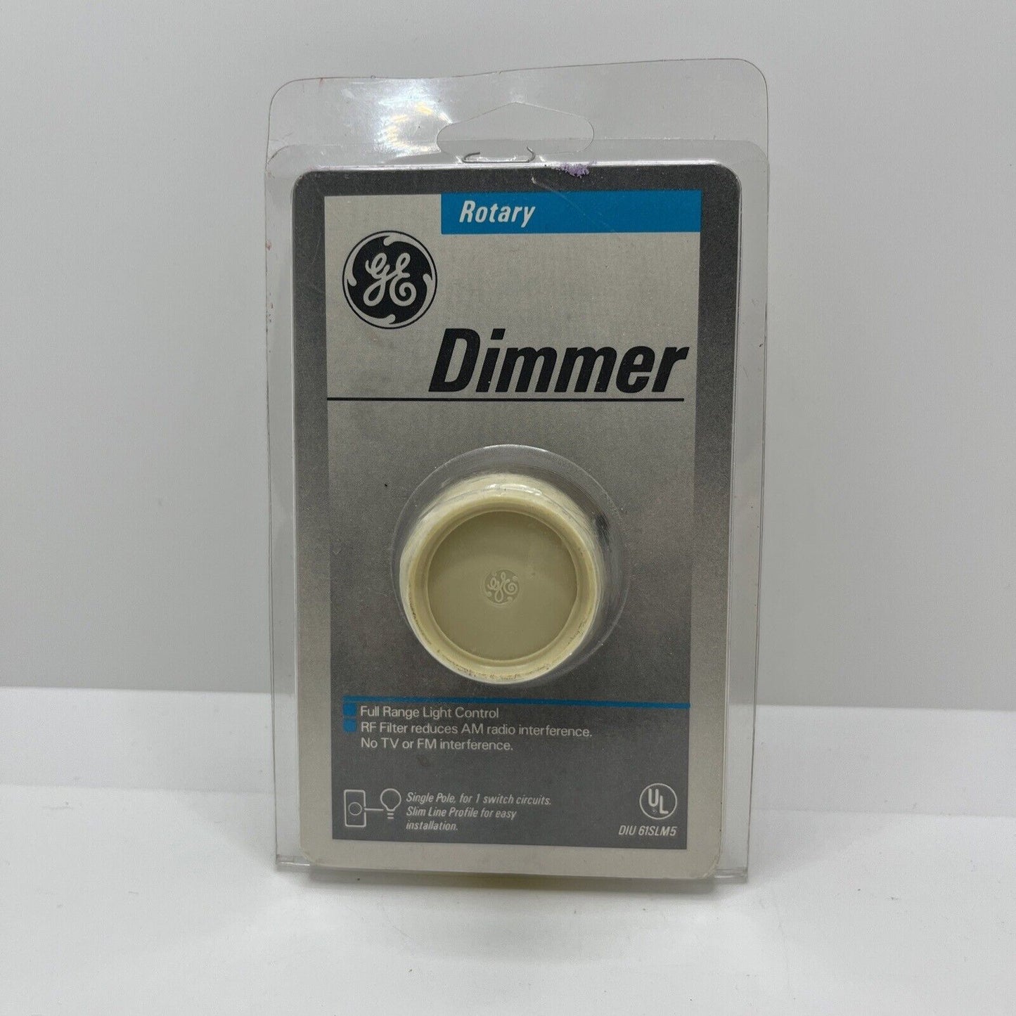 General Electric Rotary Dimmer Switch DIU 61SLM5 Full Range Lighting Control