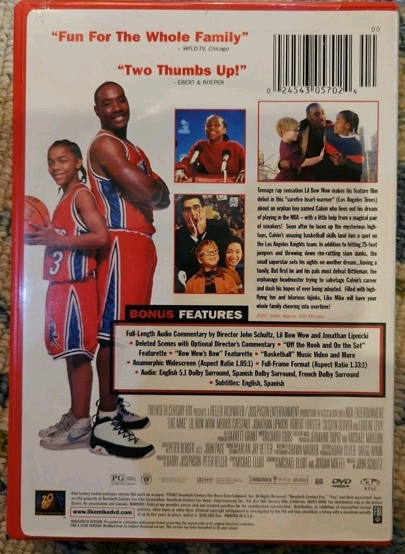 Like Mike (DVD, 2002) Tested. New Case. Resealed