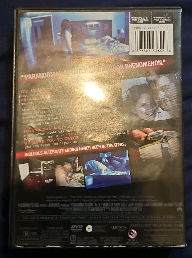 Paranormal Activity (DVD, 2009) Tested. No Scratches. New Case