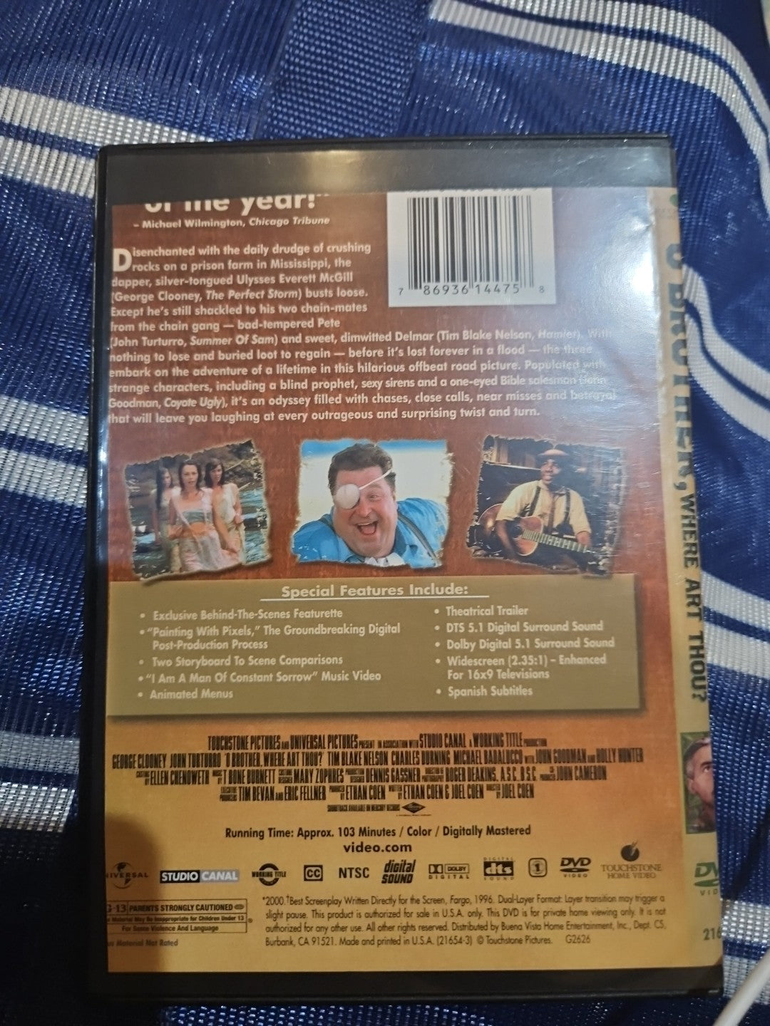 O Brother, Where Art Thou? (DVD, 2000) Tested slim case cropped artwork.