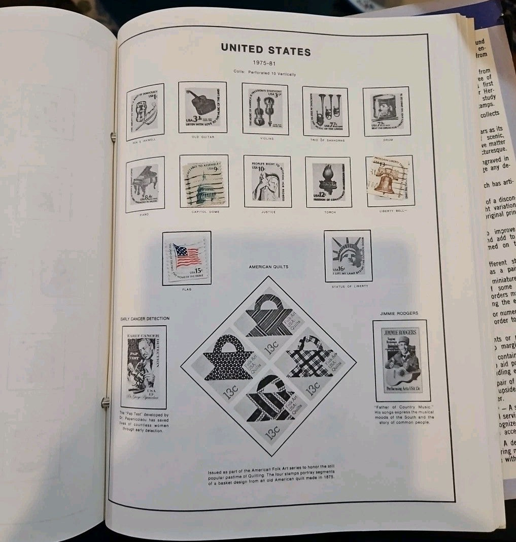 Hygrade AMERICA Stamp Collection Album W/ Some Stamps In Binder  1982