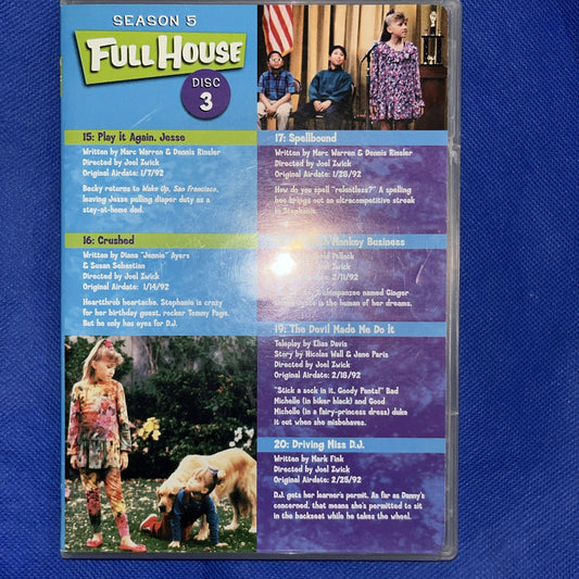 Full House: the Complete Fifth Season (DVD, 1991) Missing Outer Case