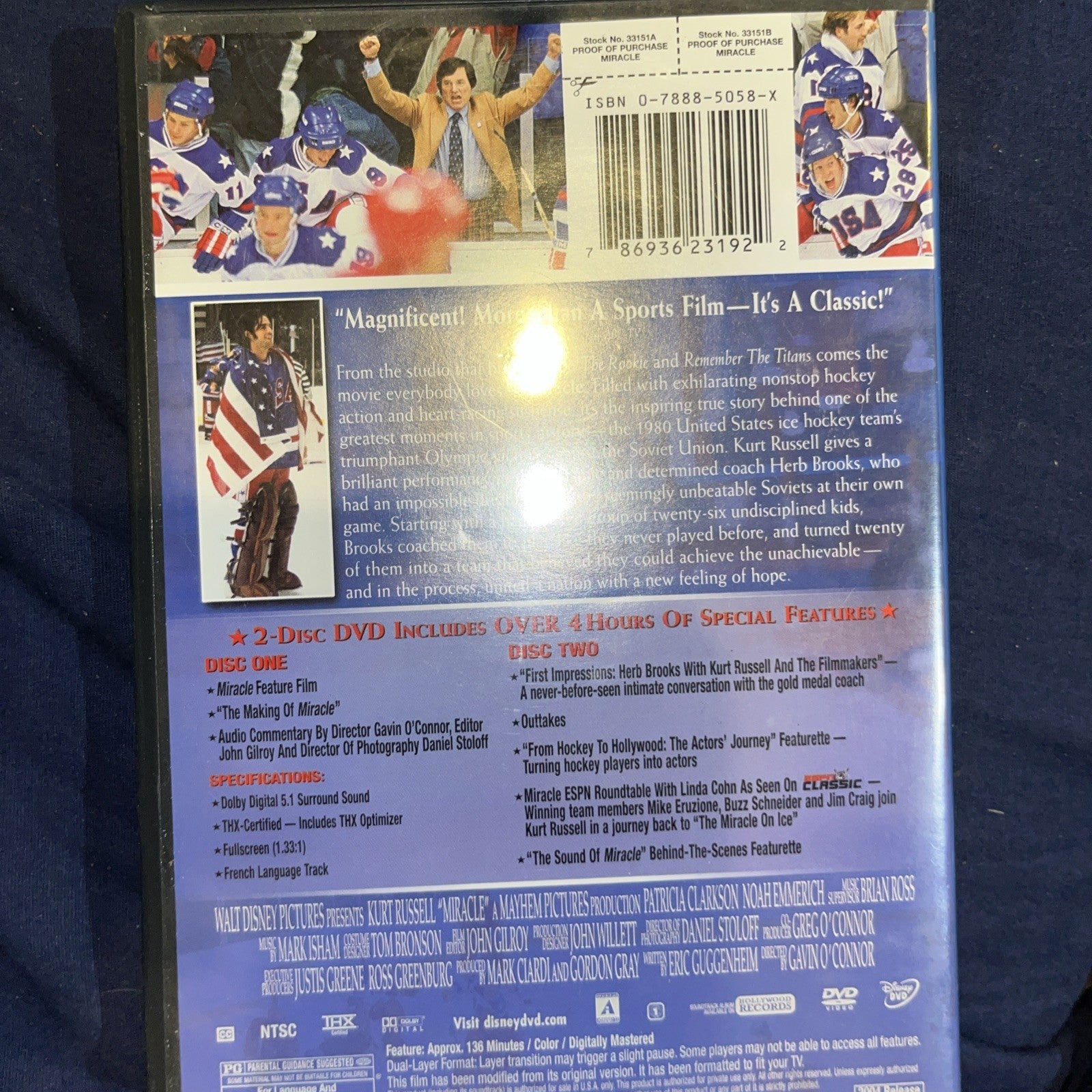 Miracle (2004) (DVD, 2004) Sealed