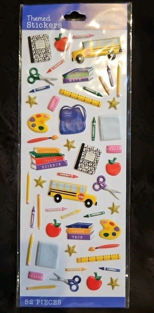 Time for School, 3D scrapbook stickers 52-38253