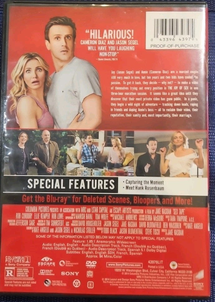 Sex Tape (DVD, 2014)