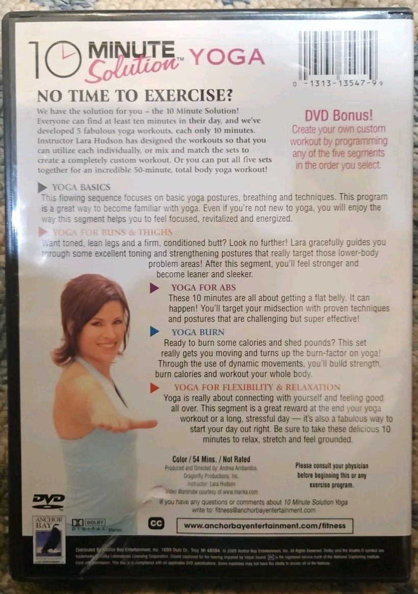 10 Minute Solution: Yoga (DVD, 2005) New