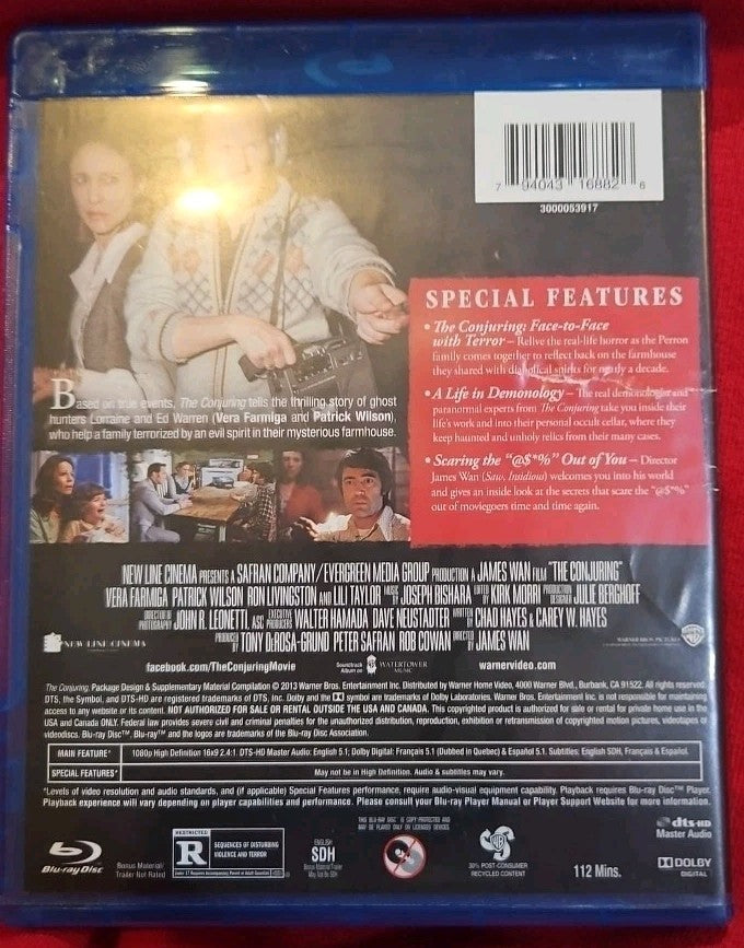 The Conjuring (Blu-ray, DVD, 2 Disc Set) No Digital Download. New Sealed