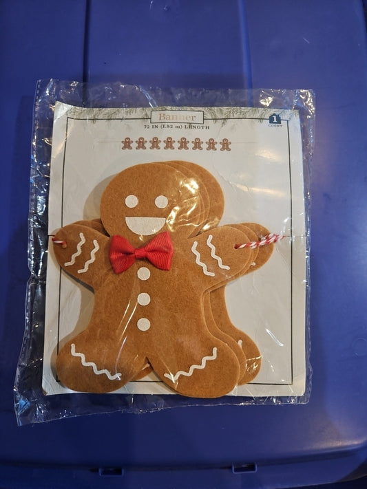 Felt Ginger Bread Man  Banner