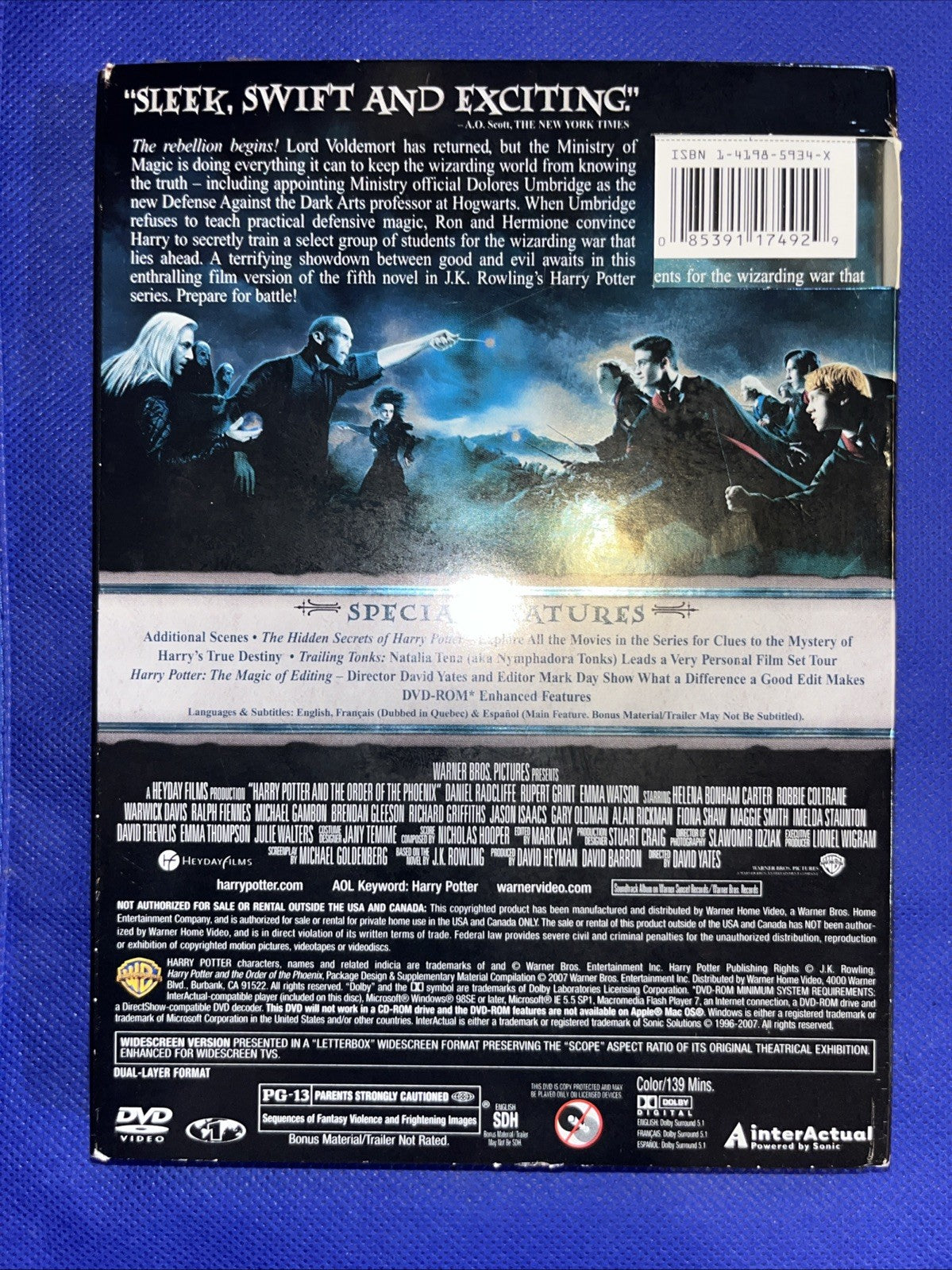 Harry Potter and the Order of the Phoenix (DVD, 2007, 2-Disc Set, Special...