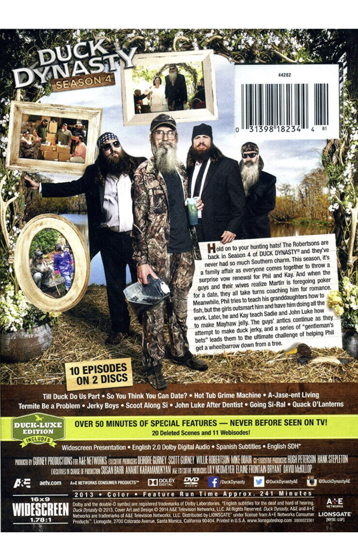 *NEW* Duck Dynasty - DVD Complete Season 4 Duck-Luxe Edition with Bonus Content