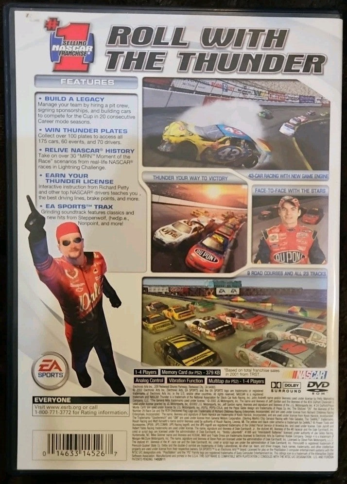 Nascar Thunder 2003 - Sony PlayStation 2. No Game. Case. Artwork. Manual ONLY